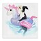 Stupell Industries Sandy Dog Pool Float Canvas Wall Art Design by Geoff Allen
